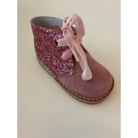 145 Nens Pink Suede and Glitter Desert Boots